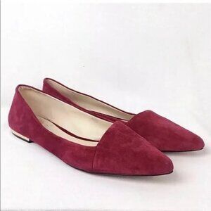 Vince Camuto Pointed Toe Maroon Suede Allera Flats‎ Slip On Shoes Womens …